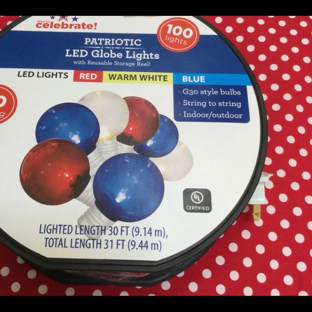 Patriotic Globe 🌎 LED Lights. 100pcs